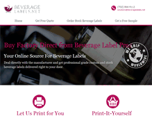 Tablet Screenshot of beveragelabels.net